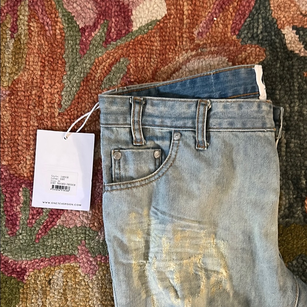 Size 30 with tags holes by brand One Teaspoon Brand New Light Blue Denim Jeans